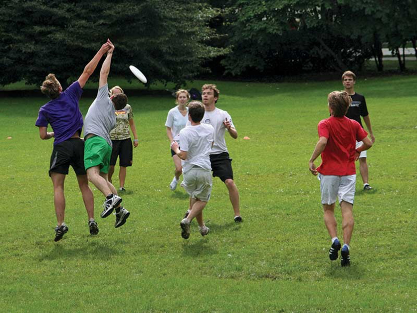 Deering Meadow is a favorite for Frisbee