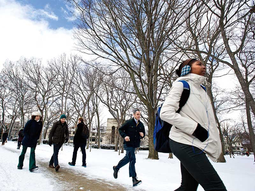 A wintery day on South campus